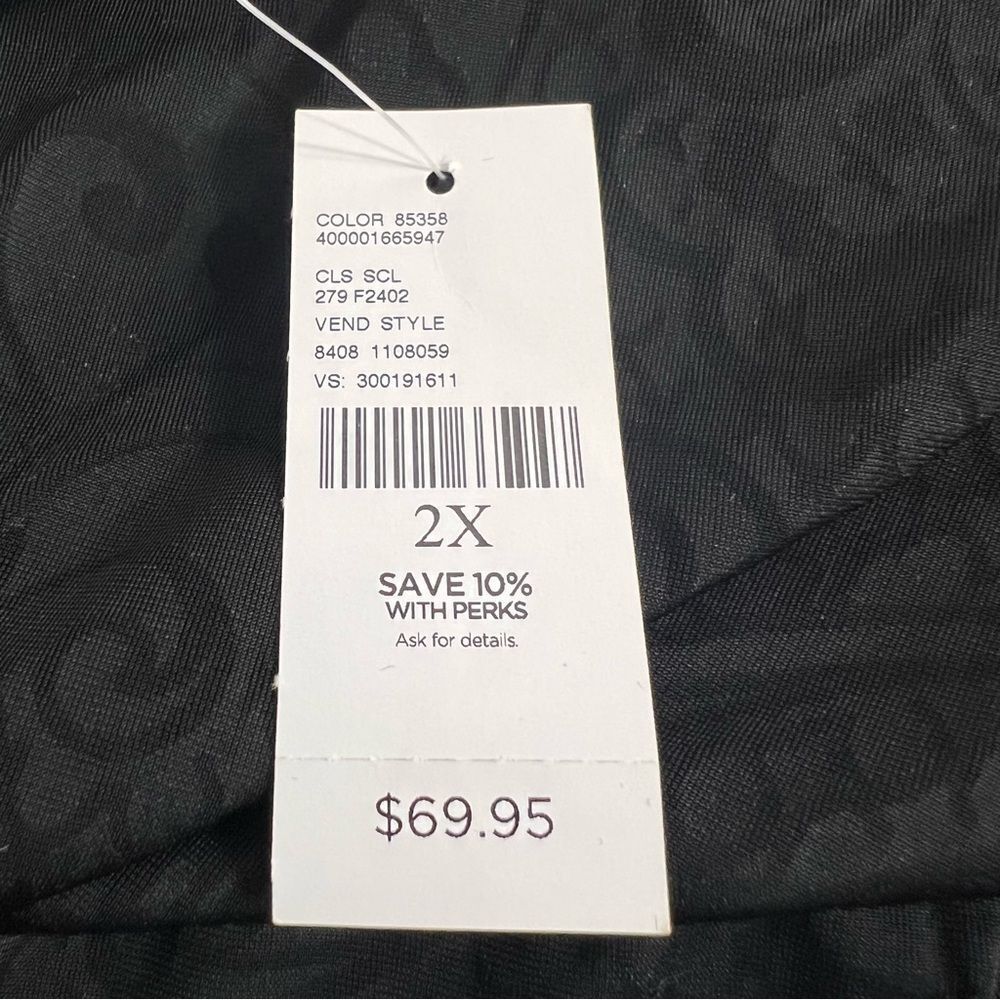 Catherines Black Velvet Robe Womens 2X 22/24 Open Front Kimono Sleeve $70 - Picture 4 of 6